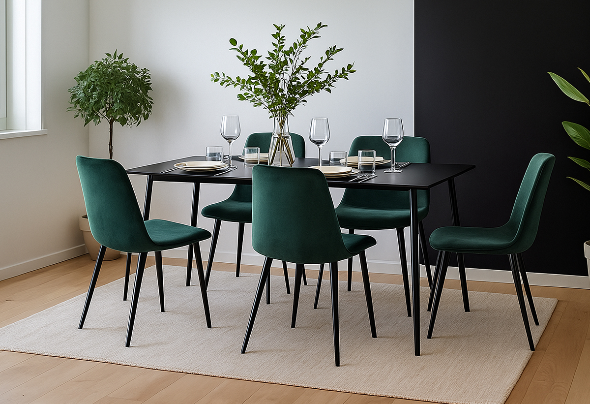 Παρουσιάζεται η καρέκλα σε μια τραπεζαρία.